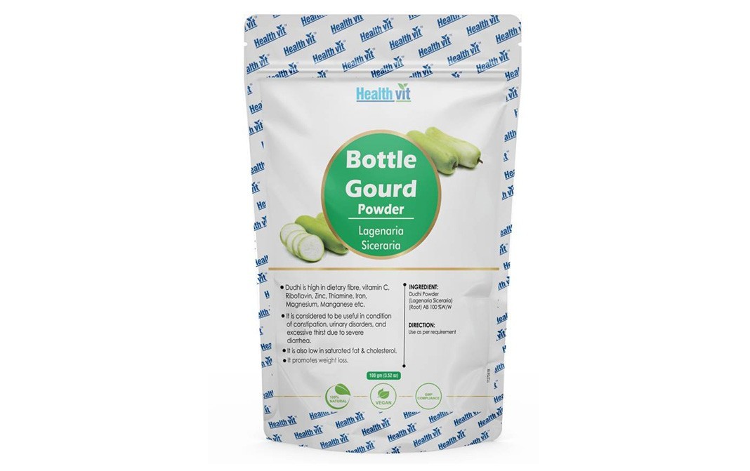 Health Vit Bottle Gourd Powder (Lagenaria Siceraria)   Pack  100 grams